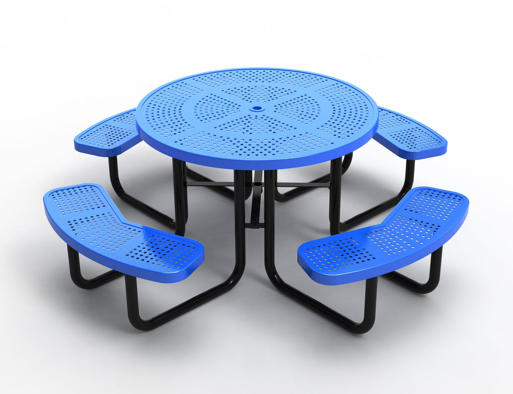 Perforated Steel 46" Round Picnic Table
