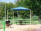 Pyramid Roof Shade Structure with 4 Posts