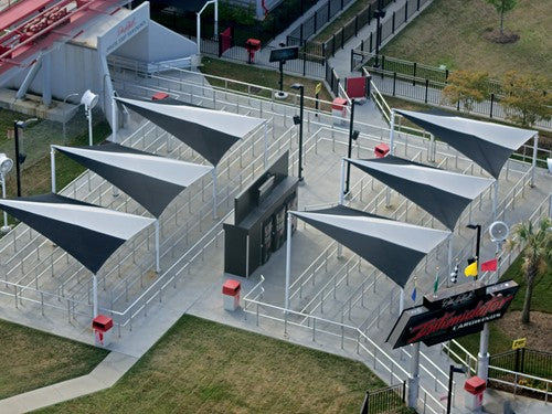 Wave Shade Structure with 4 Posts