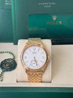 Rolex 1908 Yellow Gold White Dial Settimo Bracelet - 52508 - New 2025
