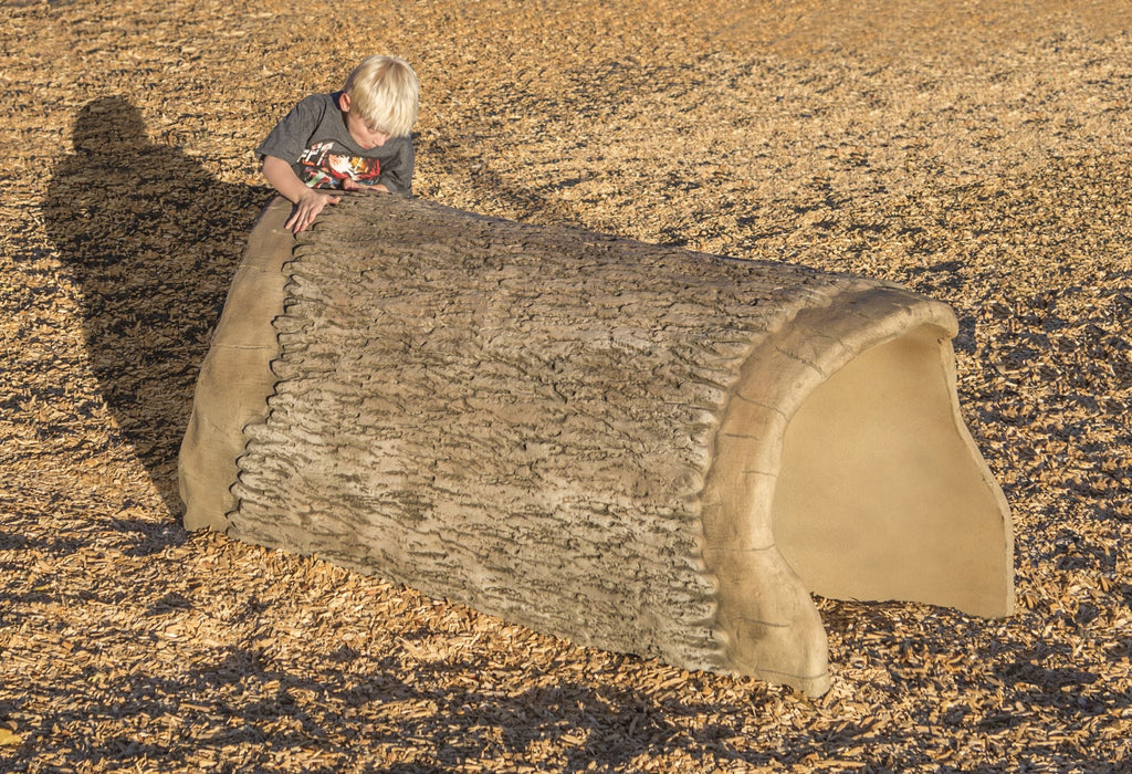 Nature Themed Playground Log Crawl Tunnel