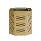 Perforated Steel Trash Receptacle