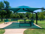 Single Post Pyramid Cantilever Shade Structure