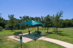 Single Post Pyramid Cantilever Shade Structure