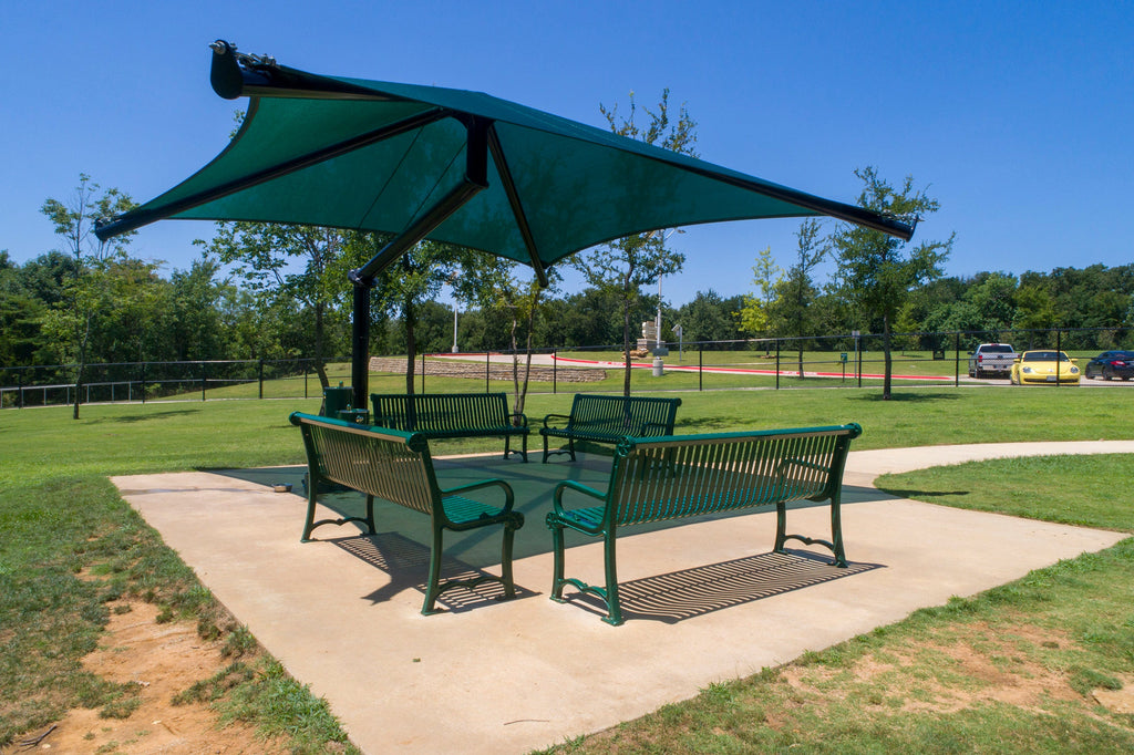 Single Post Pyramid Cantilever Shade Structure
