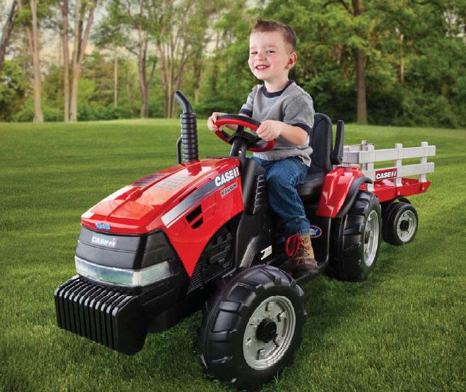 CASE IH Magnum Tractor With Trailer 12-Volt Ride On Vehicle