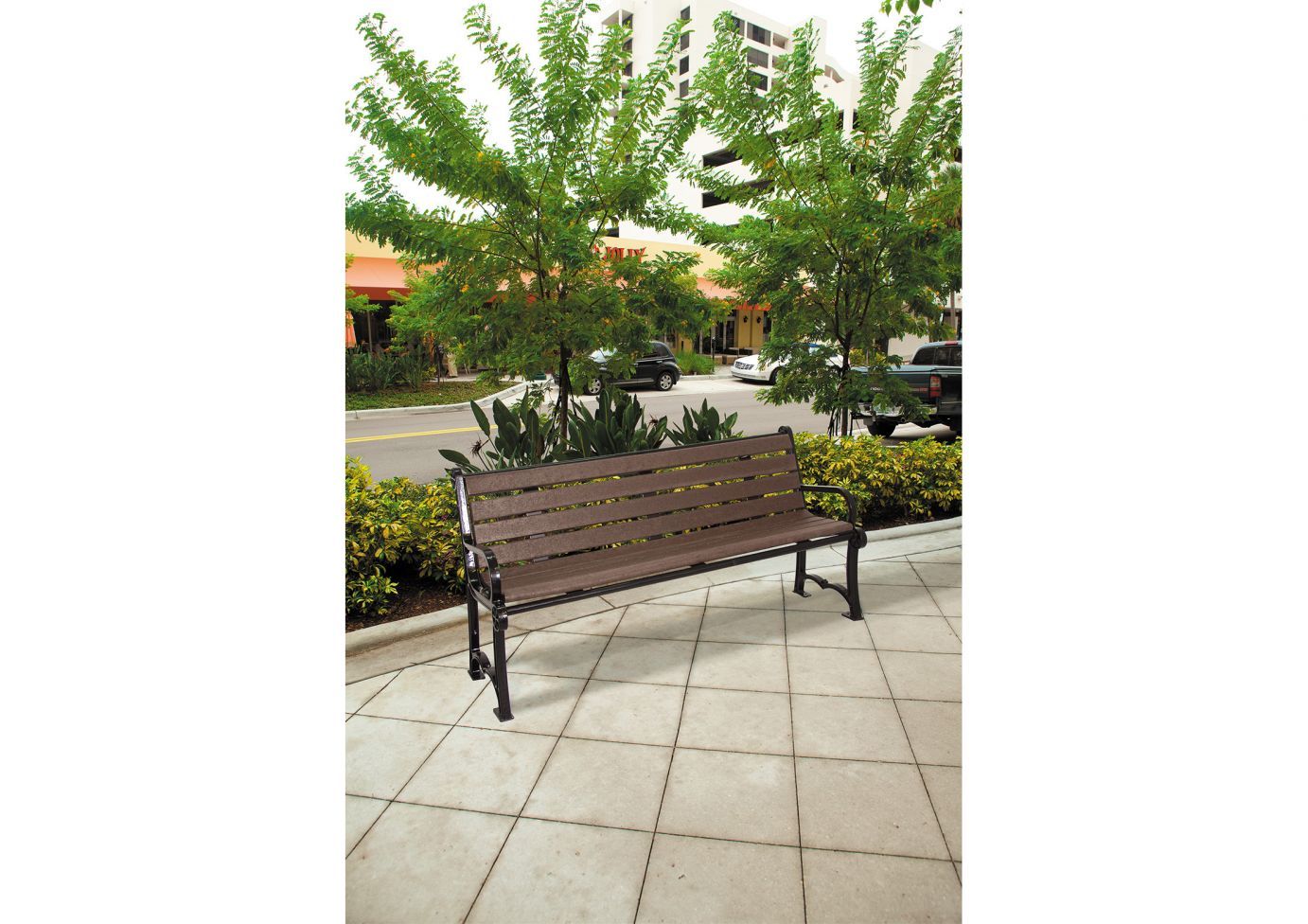 Charleston Recycled Bench with Back