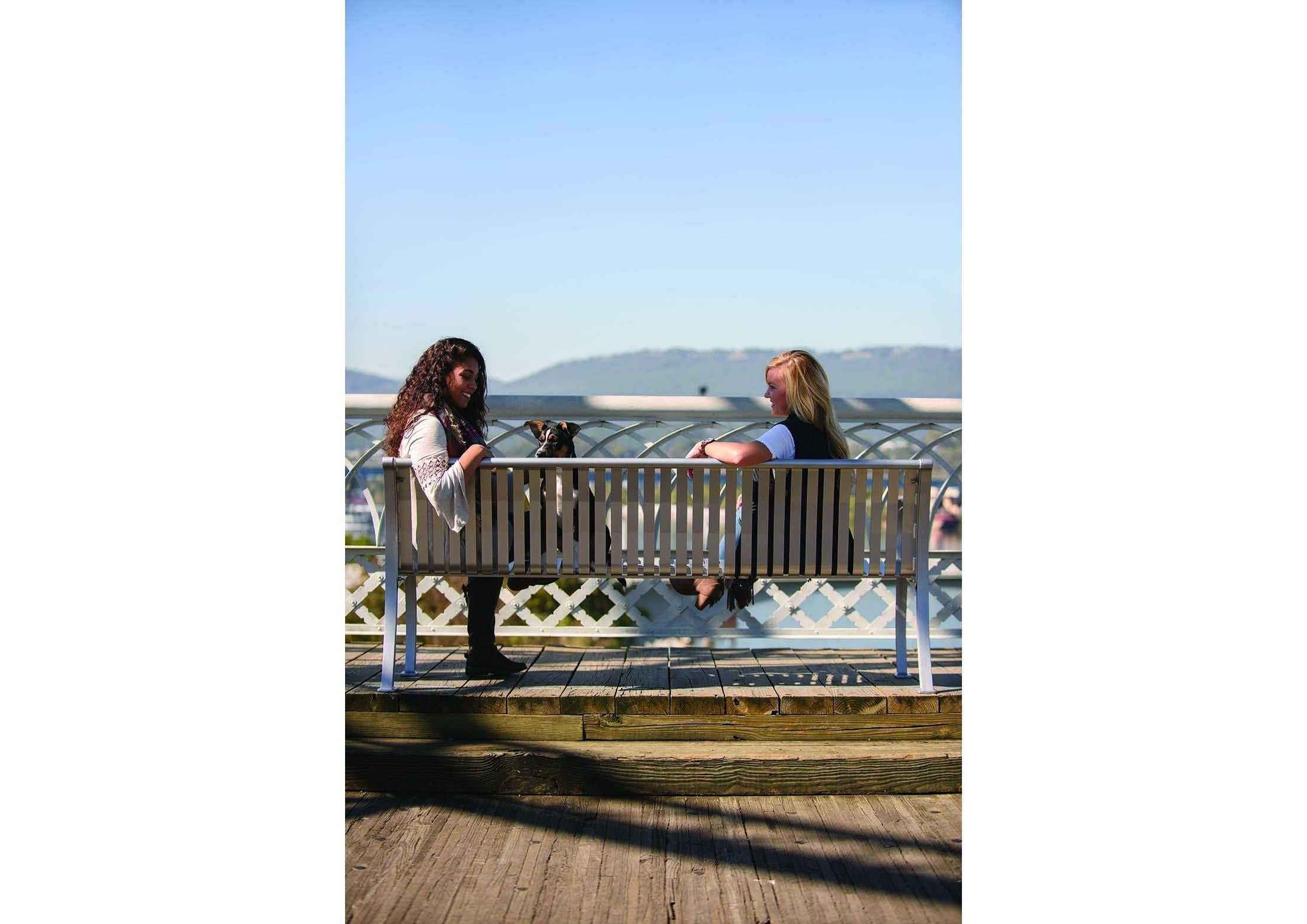 Wilmington Vertical Slat Bench with Back