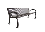 Wilmington Vertical Slat Bench with Back