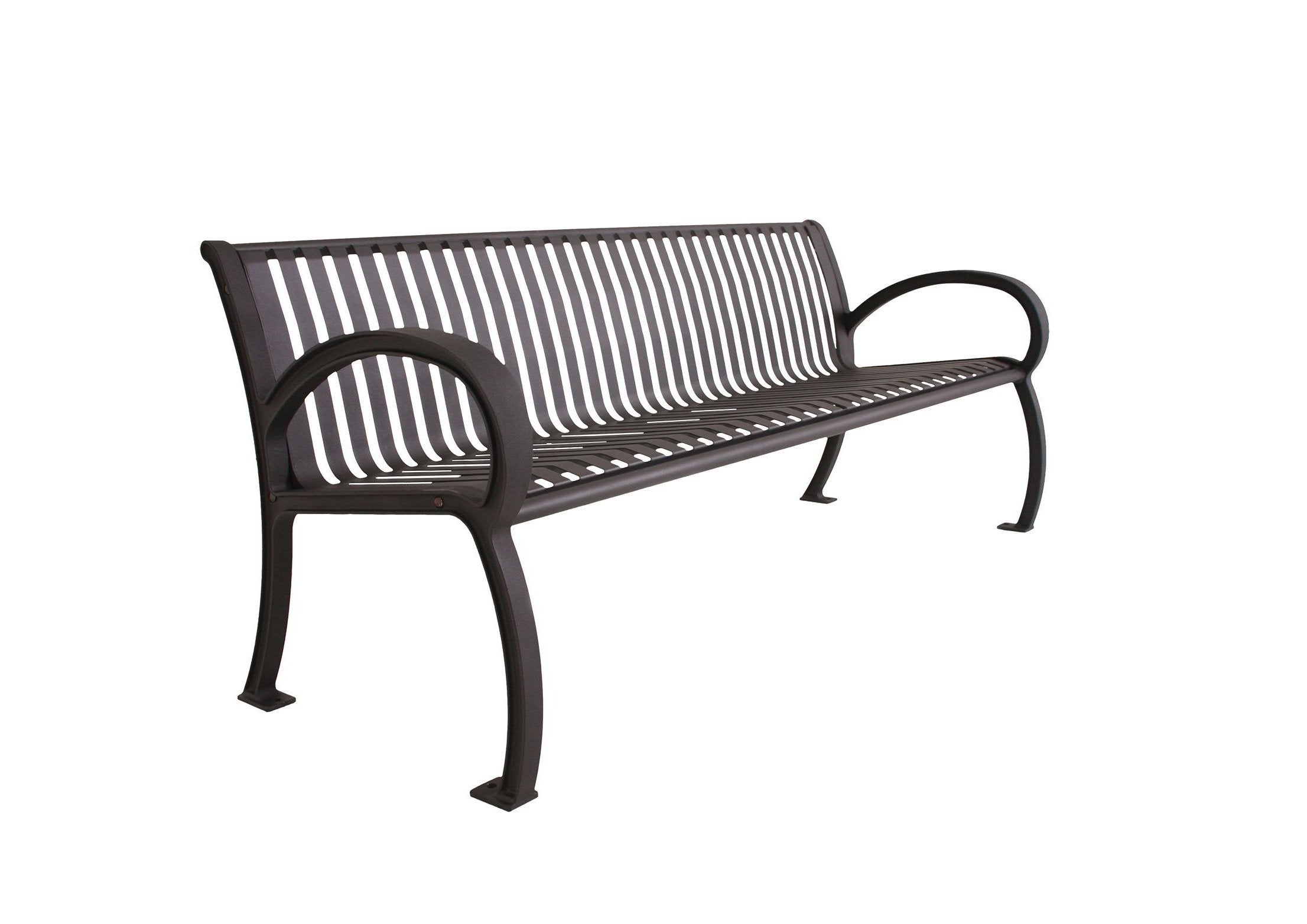 Wilmington Vertical Slat Bench with Back