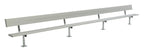 Permanent Bench with Galvanized Steel Legs & Backrest (Surface Mount)