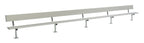 Permanent Bench with Galvanized Steel Legs & Backrest (Surface Mount)