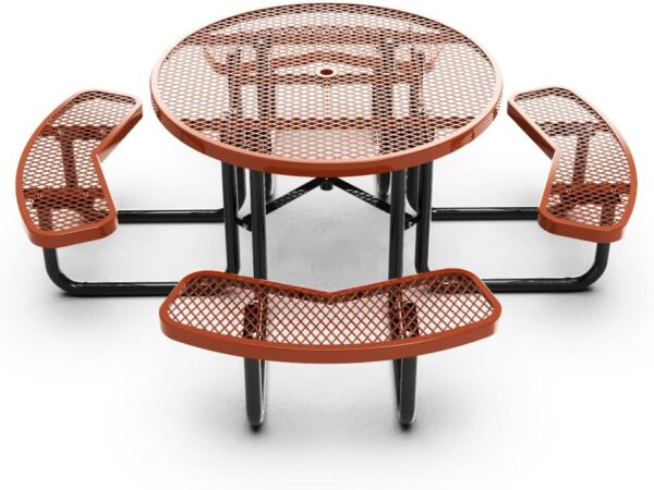 Expanded Metal 46" Round Picnic Table