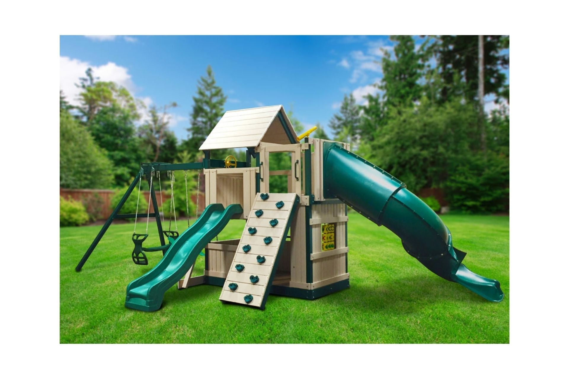 Congo Safari Lookout and Climber Swing Set