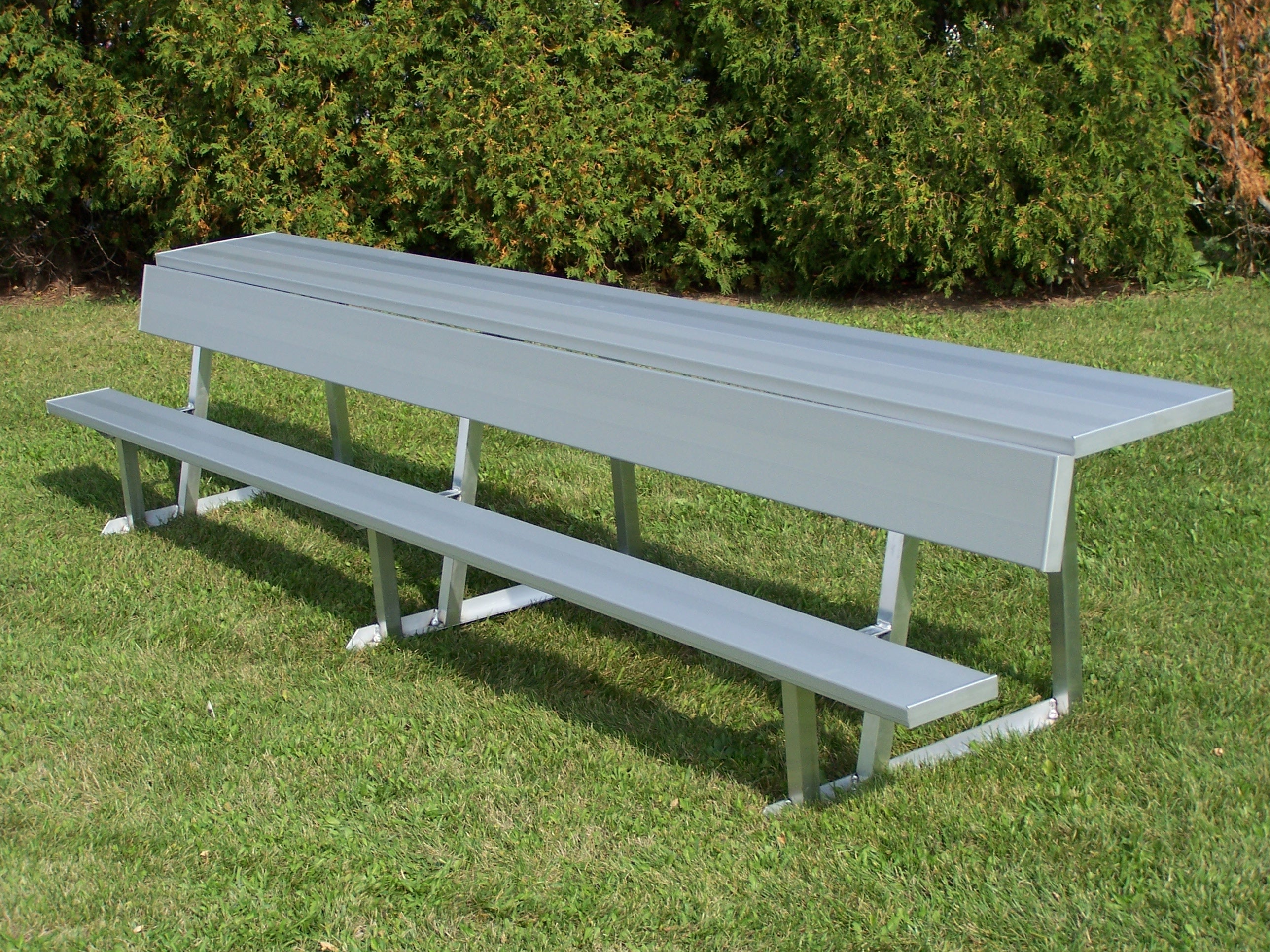 Portable Bench with Backrest & Shelf