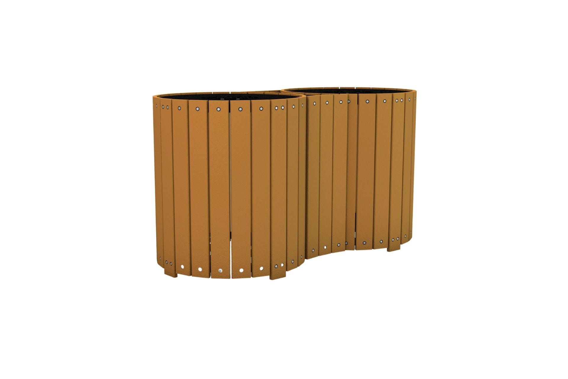 Dual Recycled Plastic Receptacle