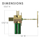 Double Down Wooden Swing Set