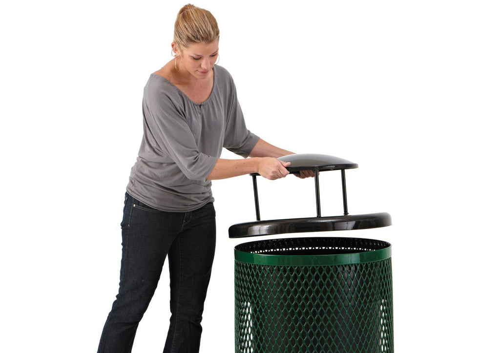 Metal Trash Receptacle