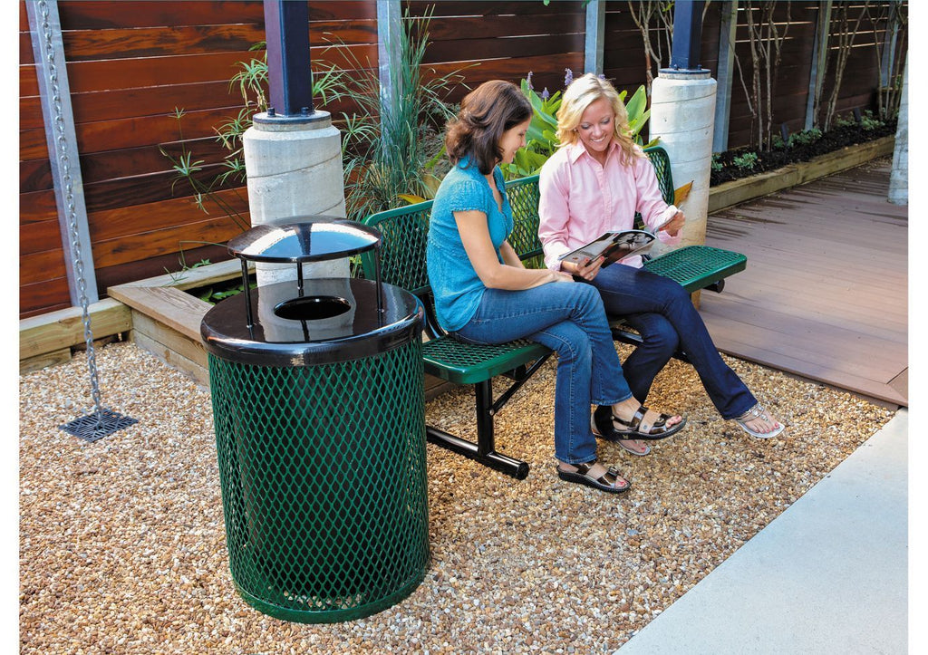 Metal Trash Receptacle