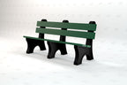 Colonial Recycled Plastic Park Bench