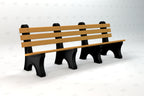 Comfort Park Avenue Recycled Plastic Park Bench
