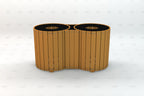 Dual Recycled Plastic Receptacle