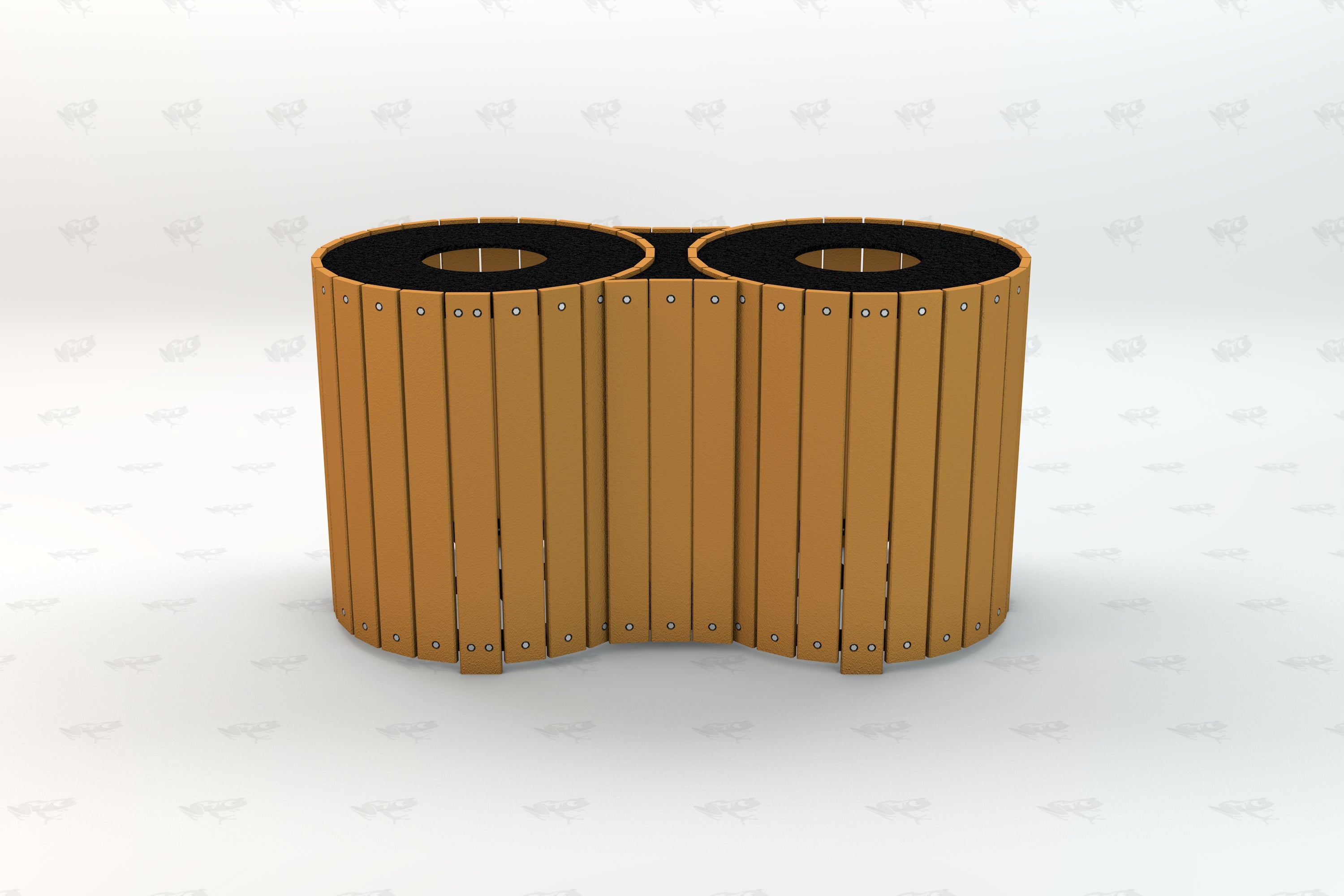 Dual Recycled Plastic Receptacle