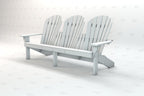 Grand Isle Recycled Plastic Adirondack Bench