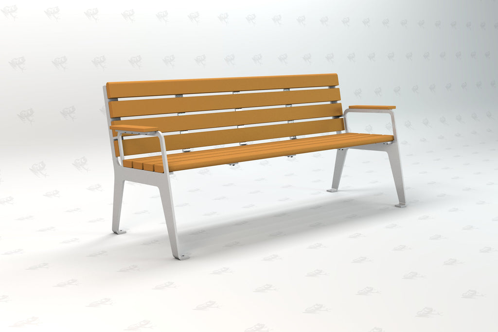 Plaza Recycled Plastic Park Bench