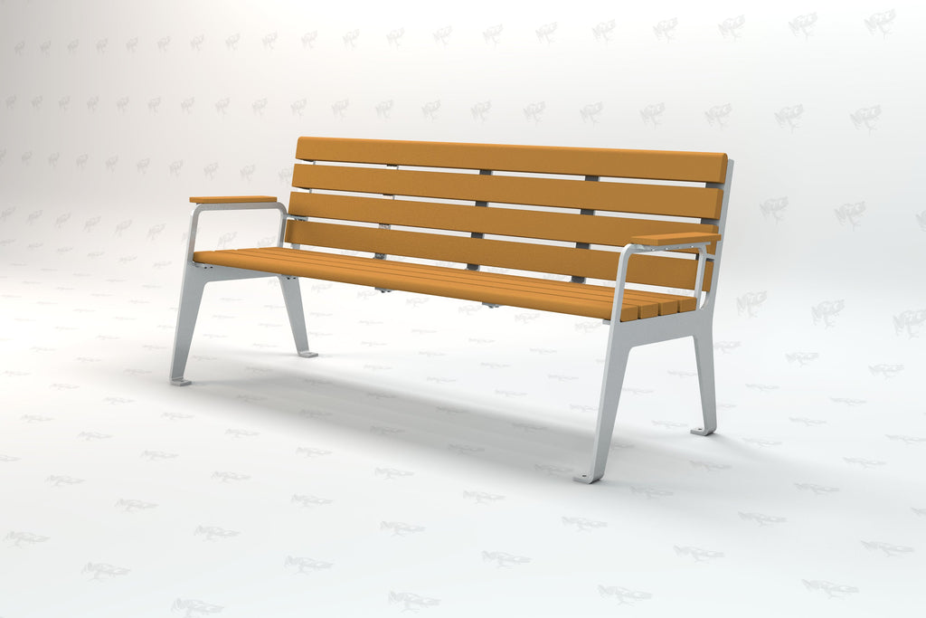 Plaza Recycled Plastic Park Bench