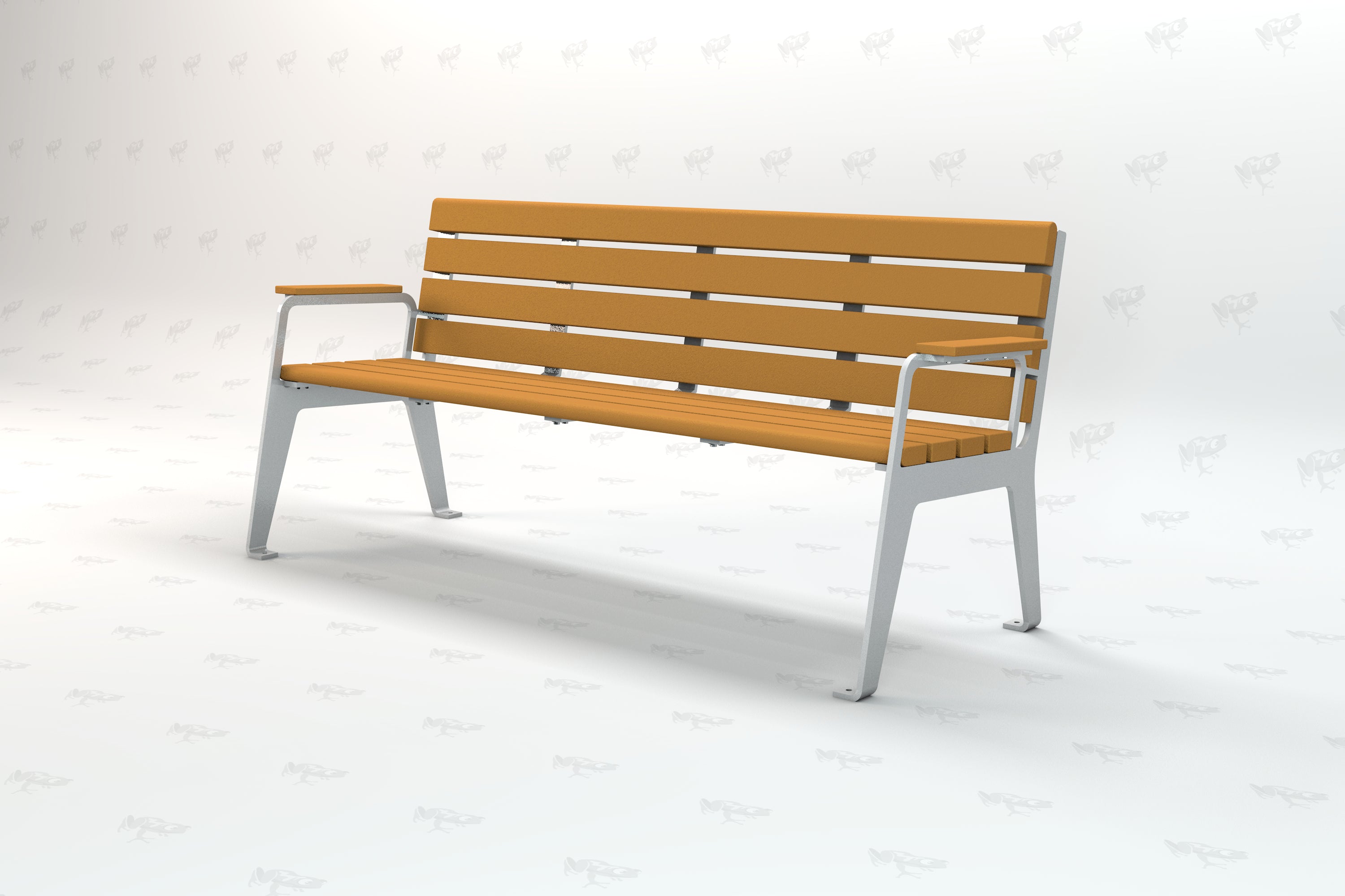 Plaza Recycled Plastic Park Bench