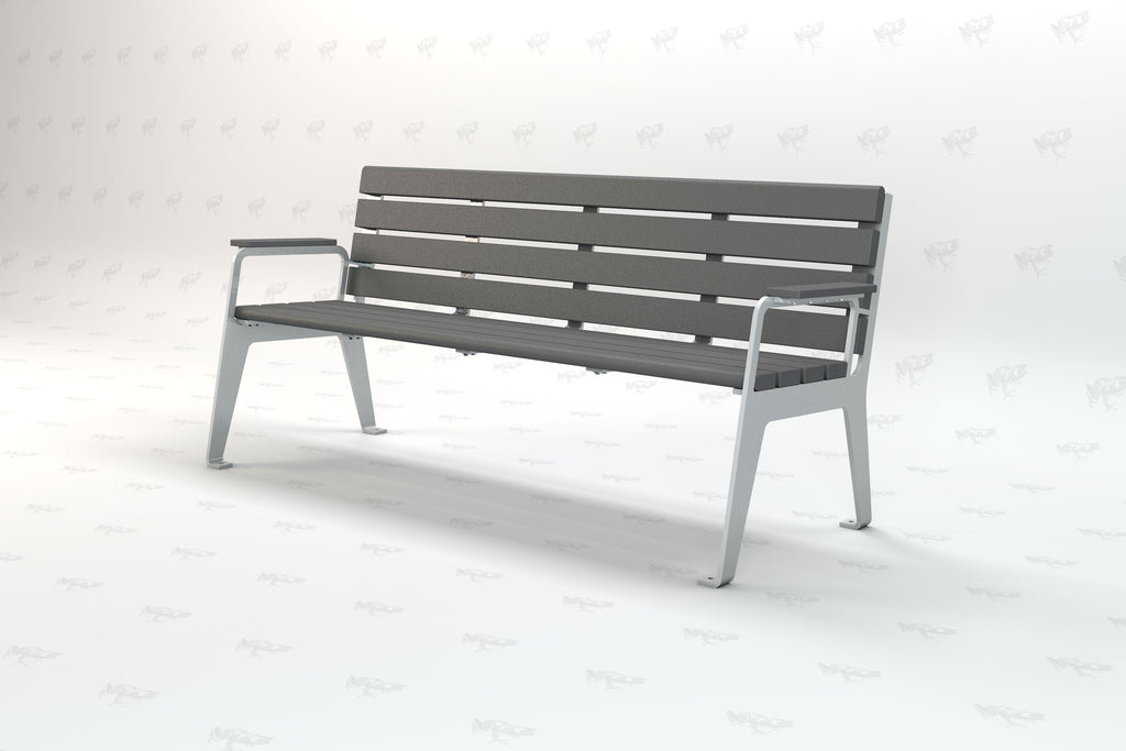 Plaza Recycled Plastic Park Bench