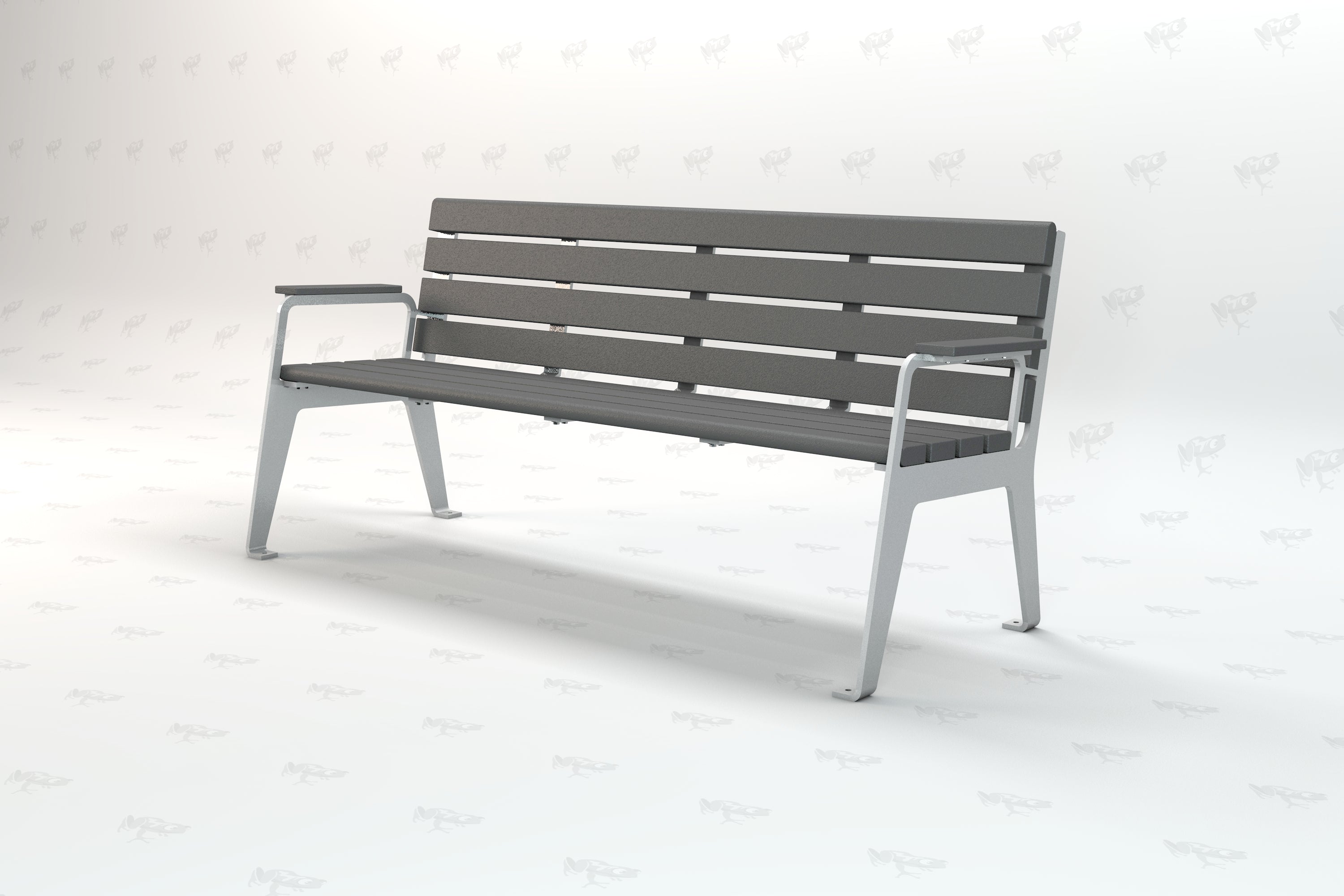 Plaza Recycled Plastic Park Bench