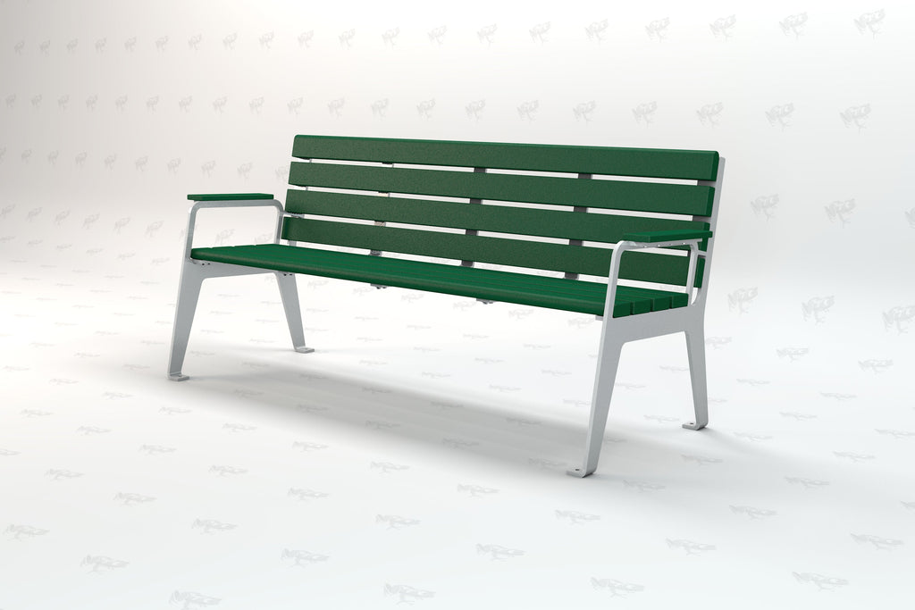 Plaza Recycled Plastic Park Bench