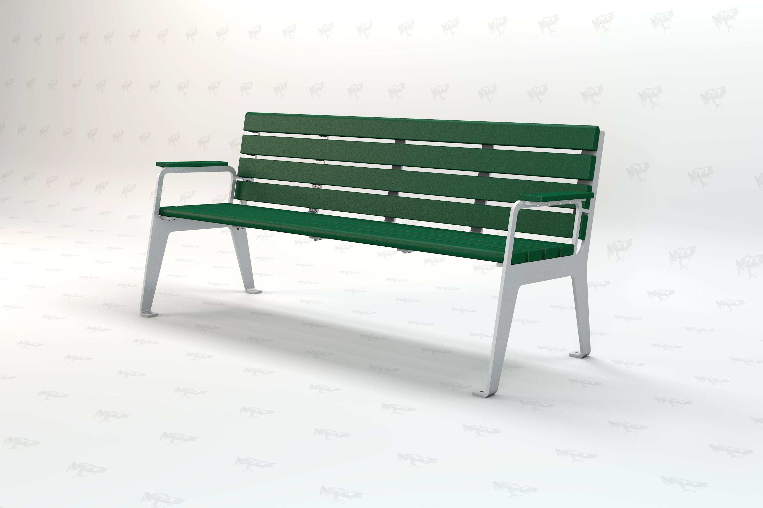 Plaza Recycled Plastic Park Bench
