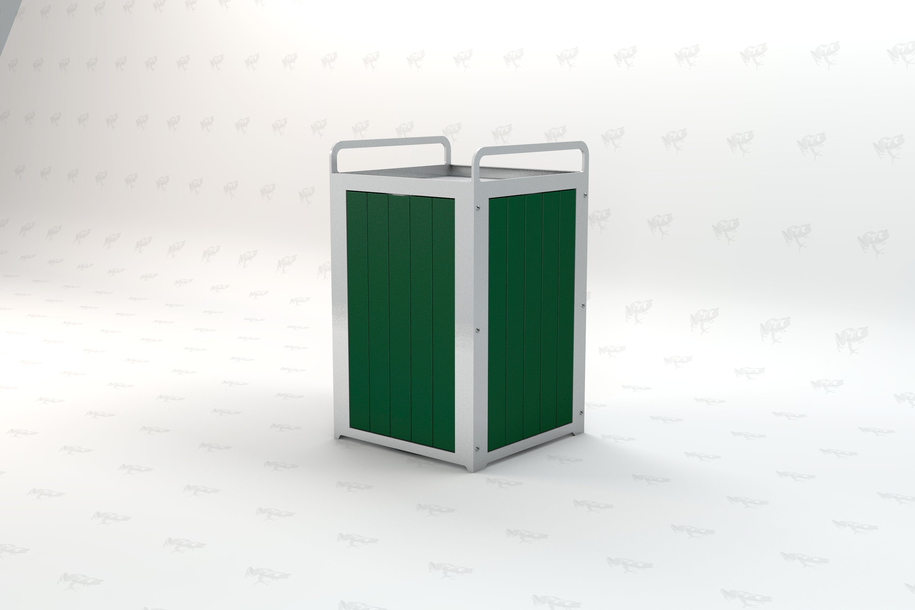 Plaza Recycled Plastic Trash Receptacle