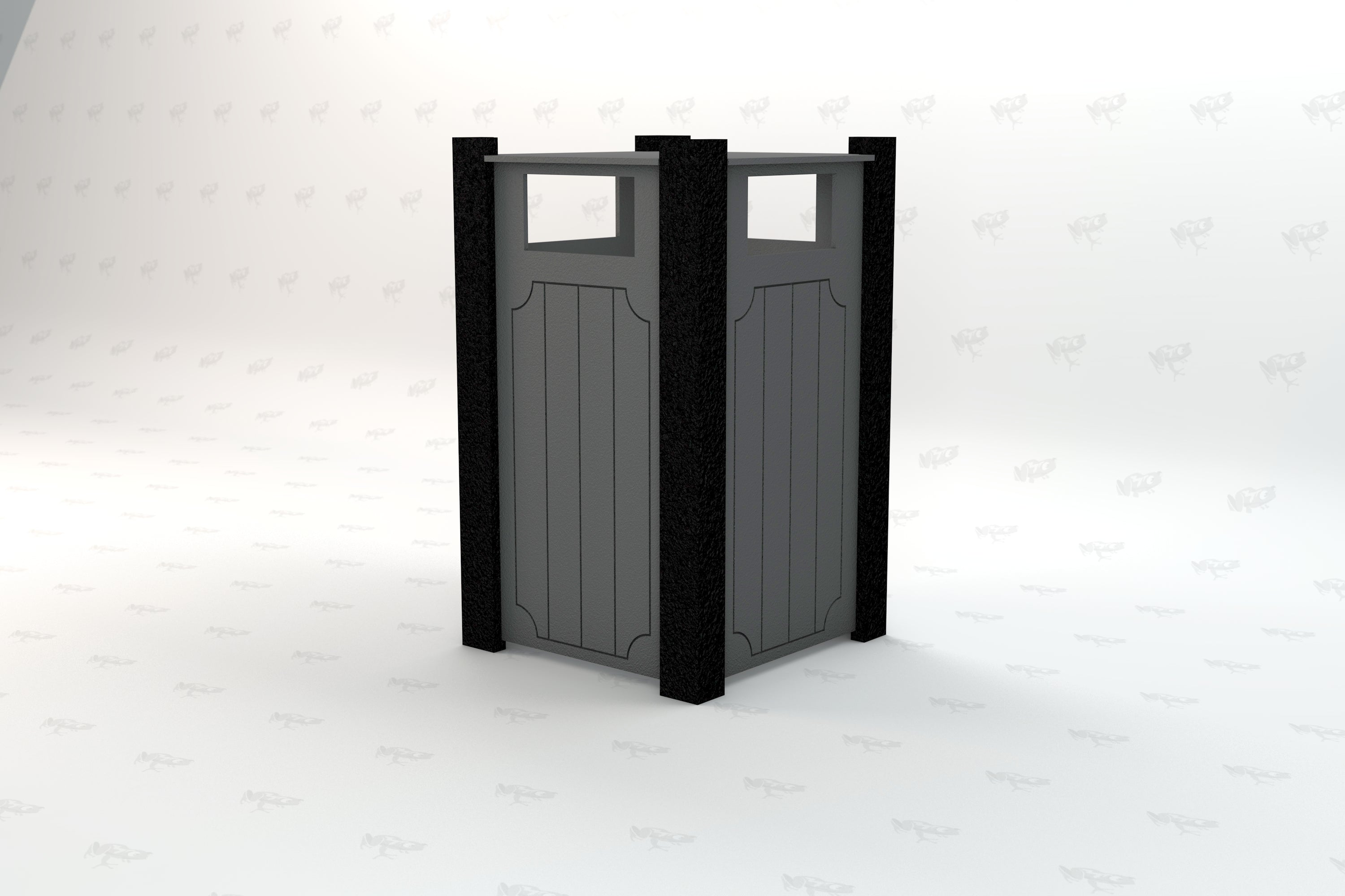 Ridgeview Recycled Plastic Trash Receptacle