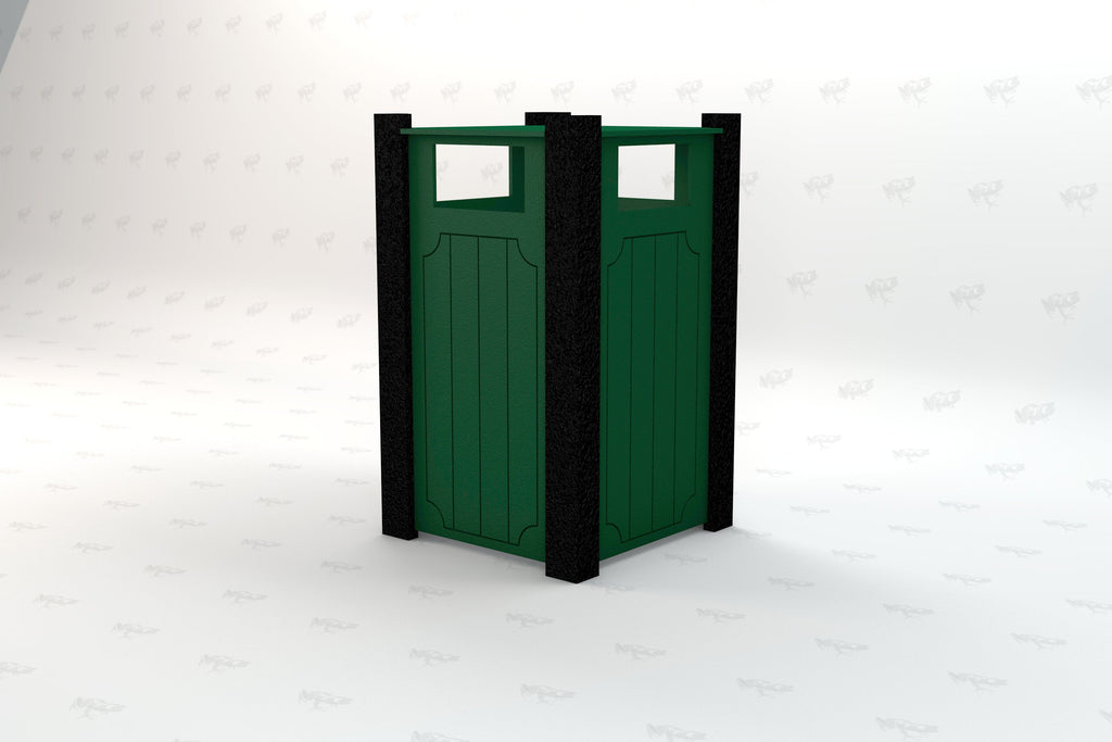 Ridgeview Recycled Plastic Trash Receptacle