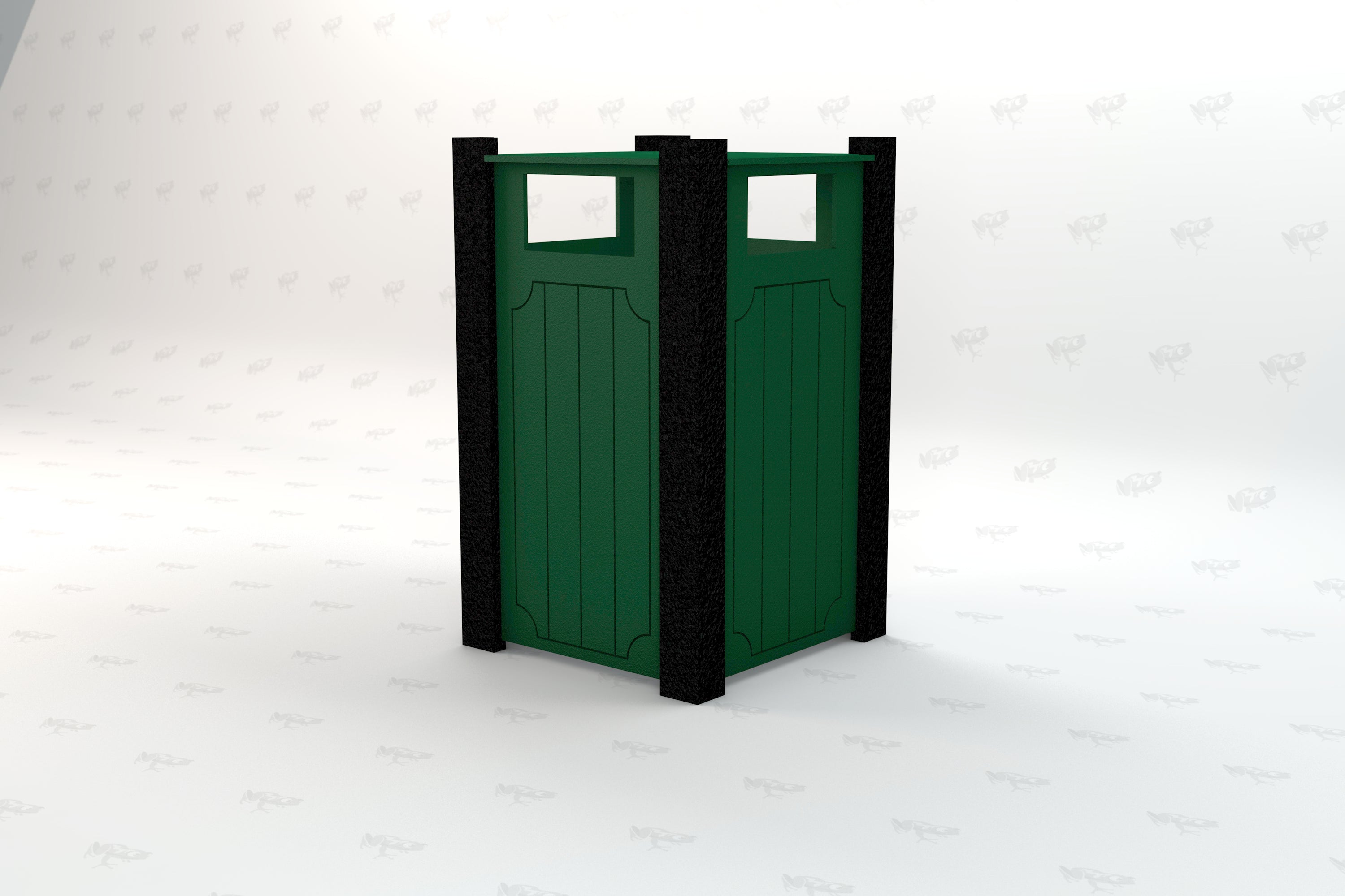 Ridgeview Recycled Plastic Trash Receptacle