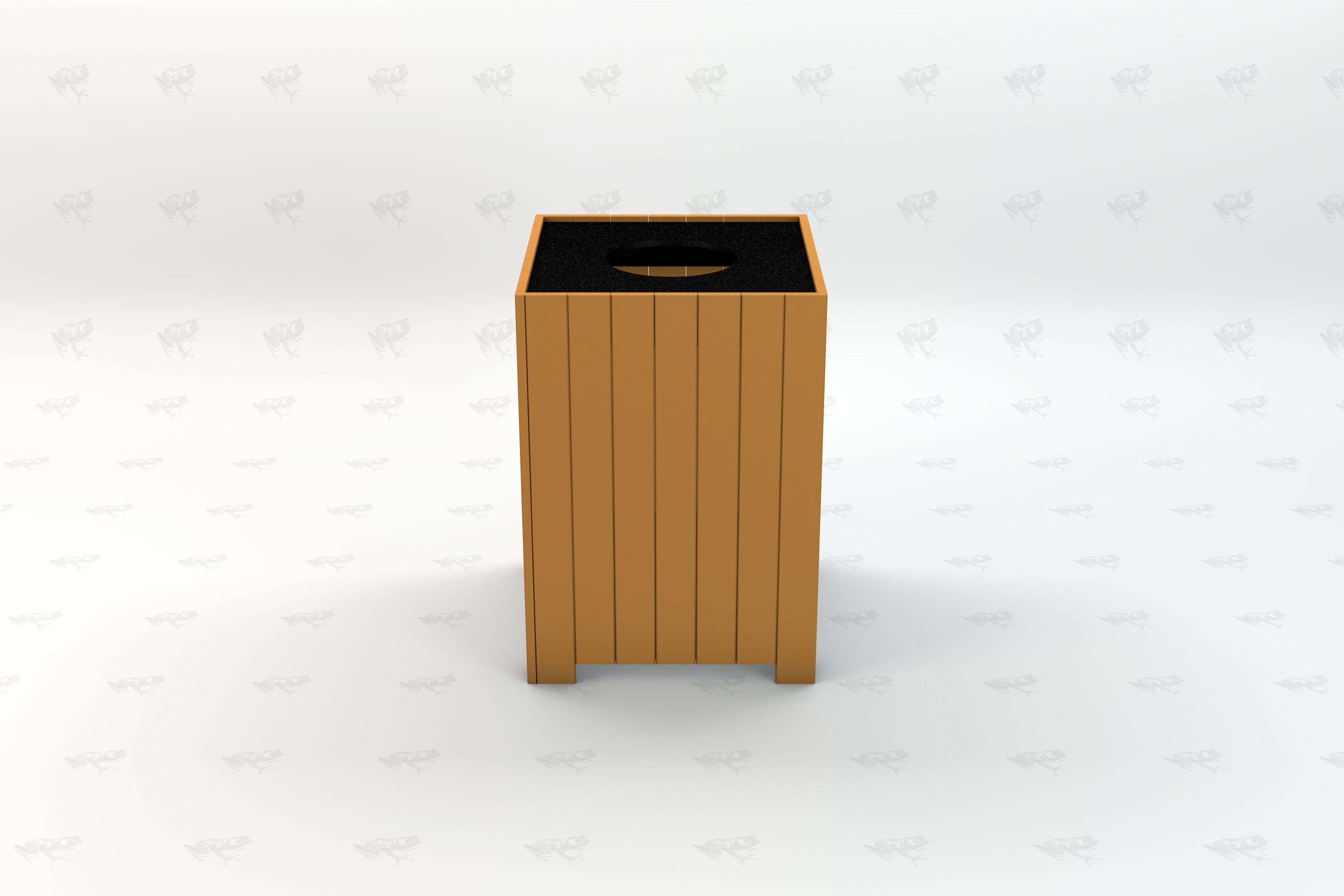 Standard Square Recycled Plastic Trash Receptacle
