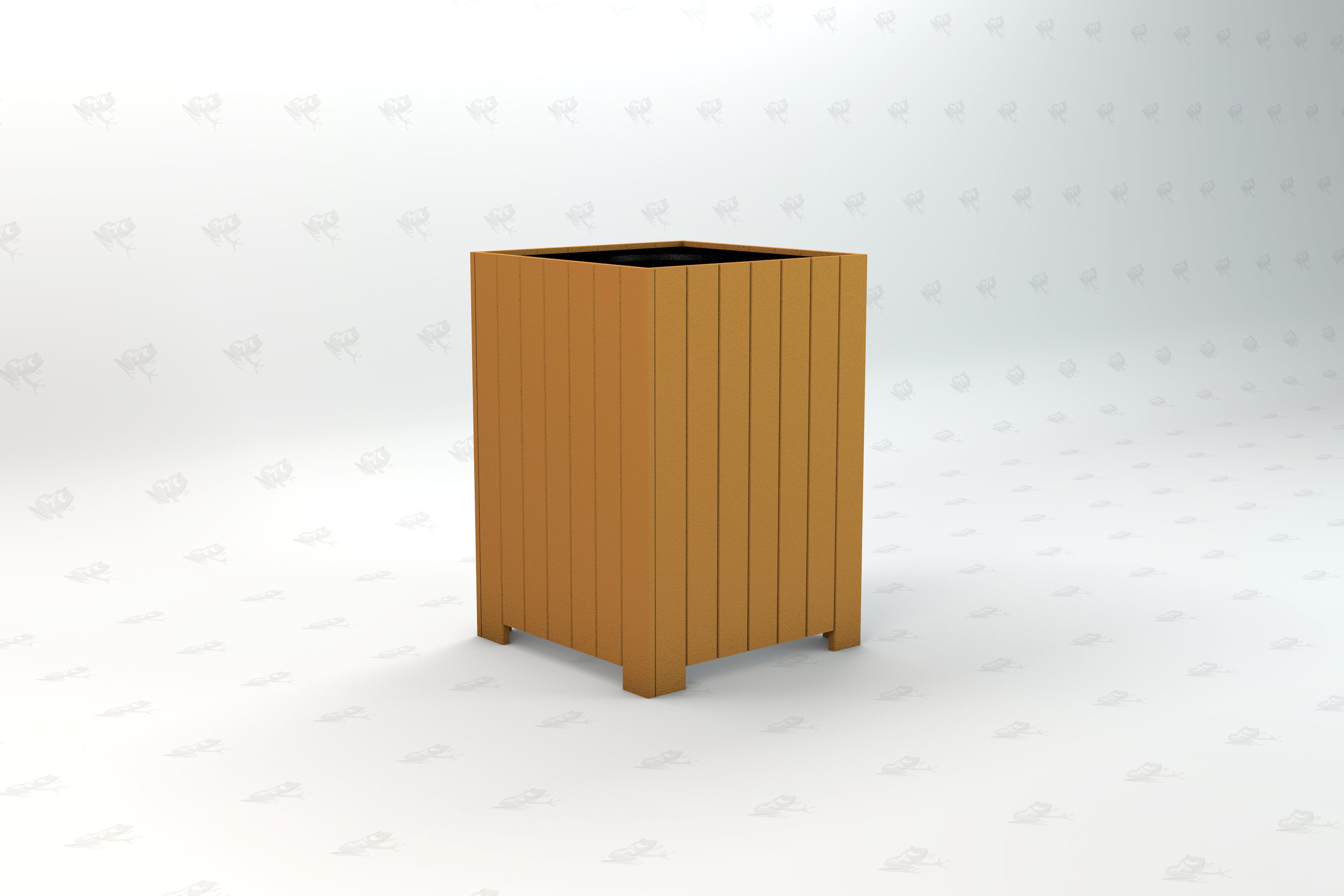 Standard Square Recycled Plastic Trash Receptacle