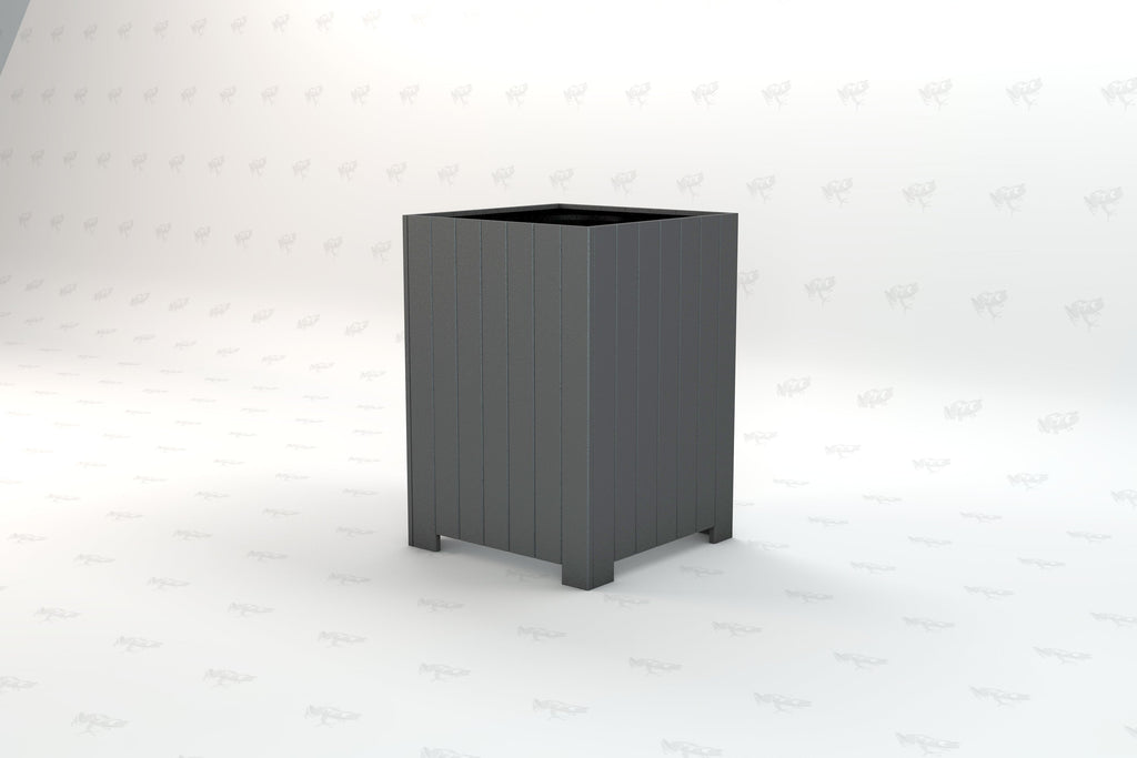 Standard Square Recycled Plastic Trash Receptacle