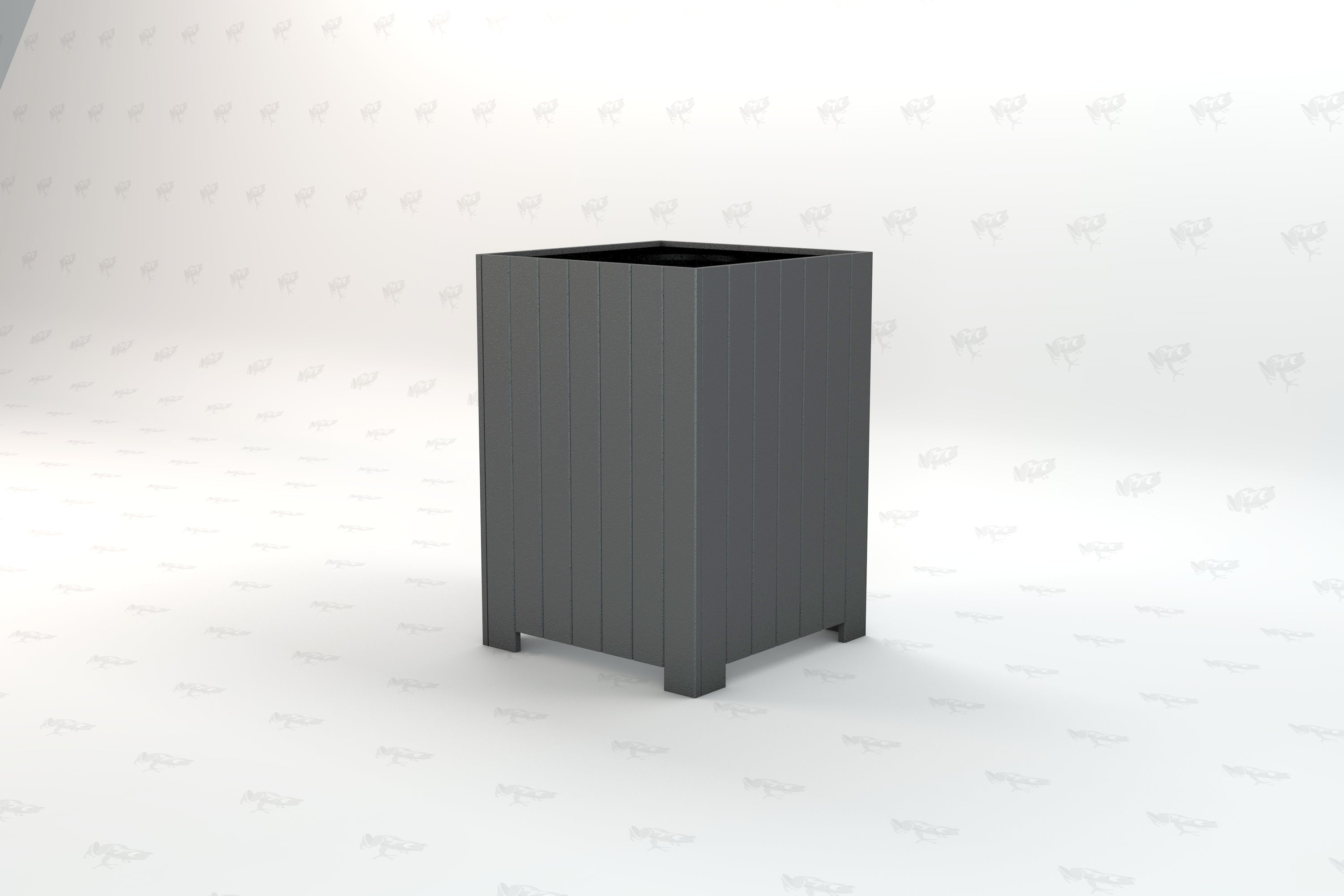 Standard Square Recycled Plastic Trash Receptacle
