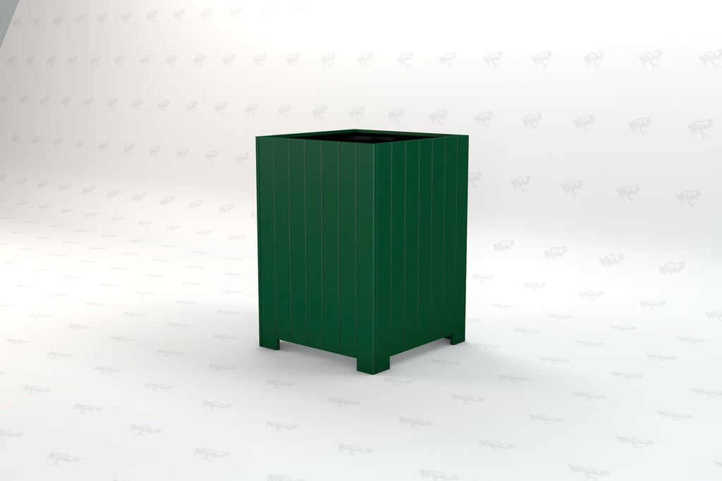Standard Square Recycled Plastic Trash Receptacle