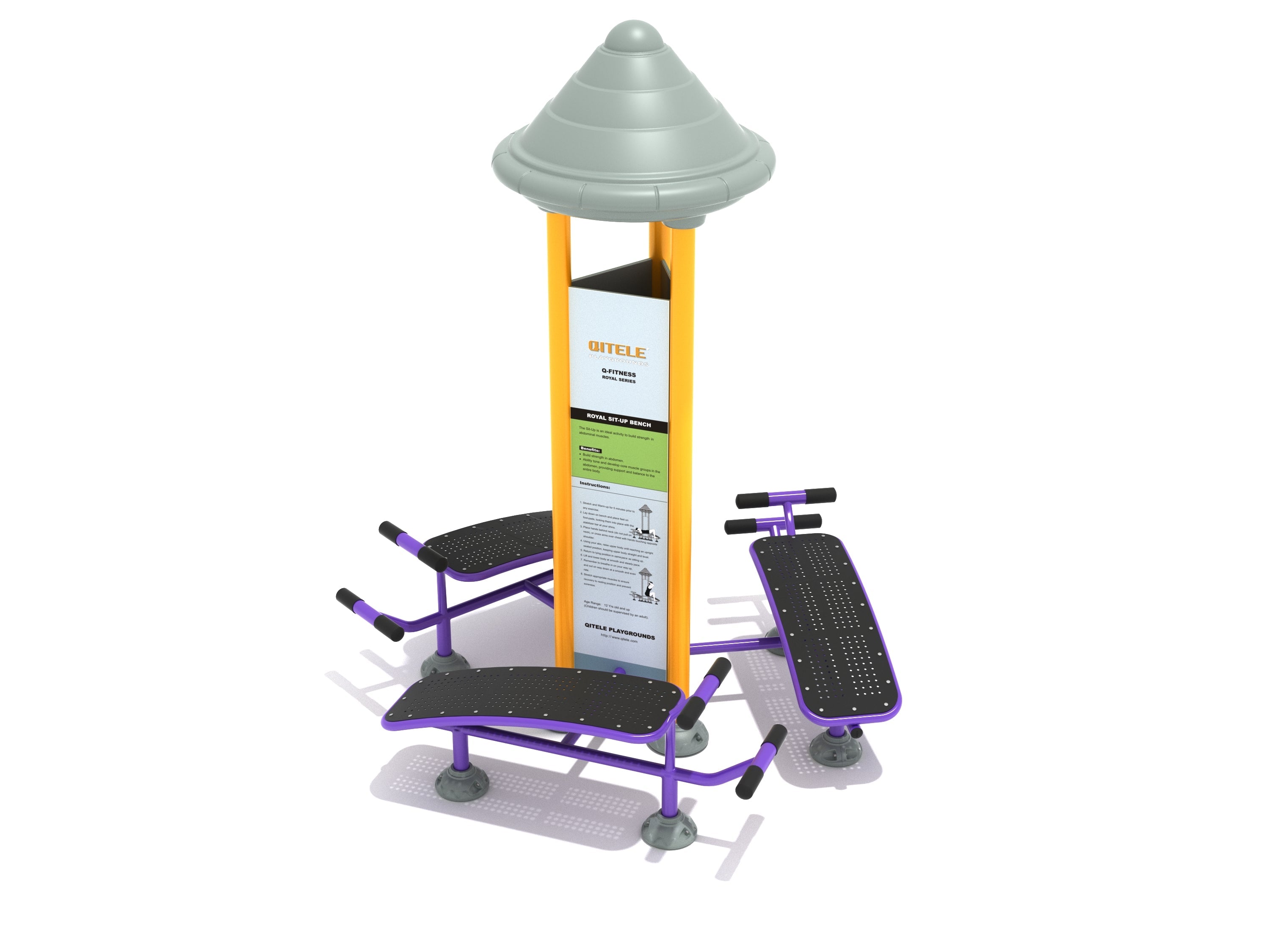 Royal Triple Station Sit Up Bench