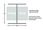 Free Standing Three Position Wooden Swing Set