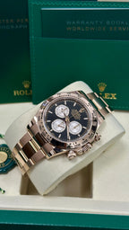 Rolex Cosmograph Daytona 40mm Everose Gold Black Diamond Dial - 126505 - New 2025
