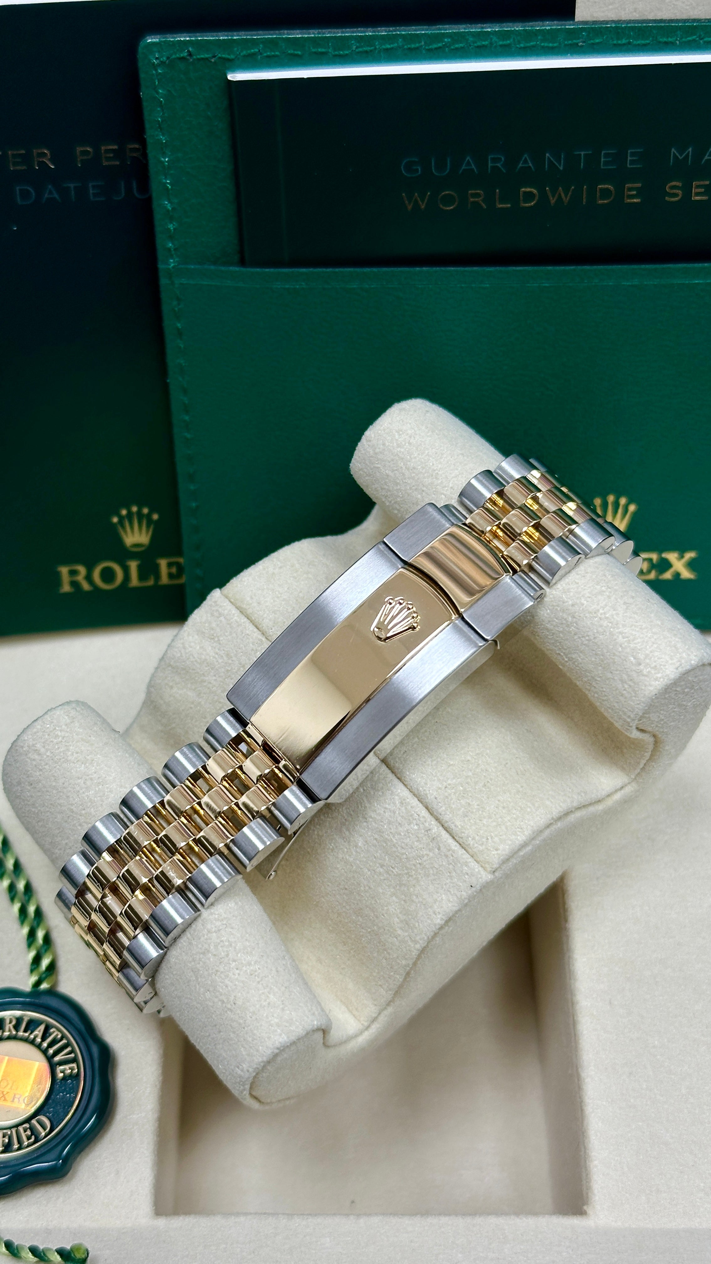 Rolex Datejust 41mm Two-Tone Yellow Gold Fluted Bezel Black Index Dial Jubilee - 126333 - New 2025