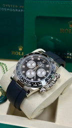 Rolex Cosmograph Daytona 40mm White Gold Black Diamond Dial Oysterflex - 126519LN - New 2025