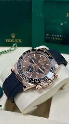 Rolex Cosmograph Daytona 40mm Everose Gold Ceramic Bezel Chocolate Index Dial Oysterflex - 126515LN - New 2025